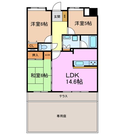 ライオンズマンション原第３の物件間取画像